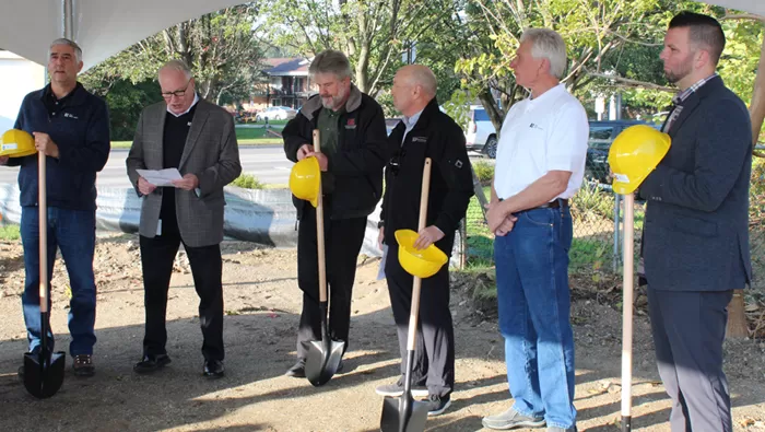 loc board members breaking ground in brighton