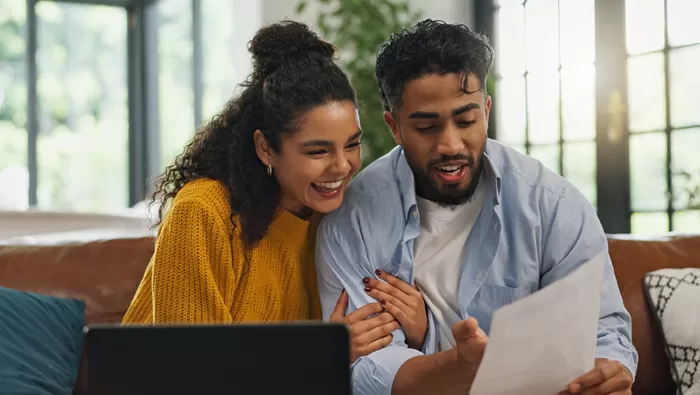 couple reviewing financial statements