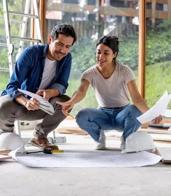 couple renovating their home