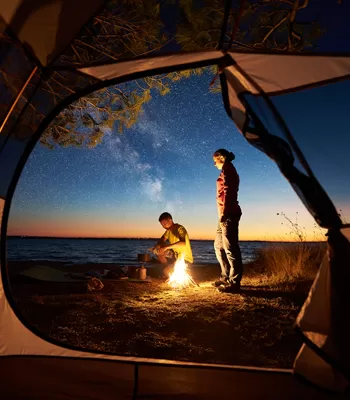 camping under the stars