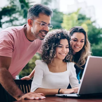 couple using computer