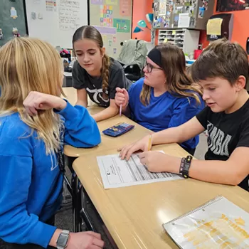 students working together during LOC classroom experience