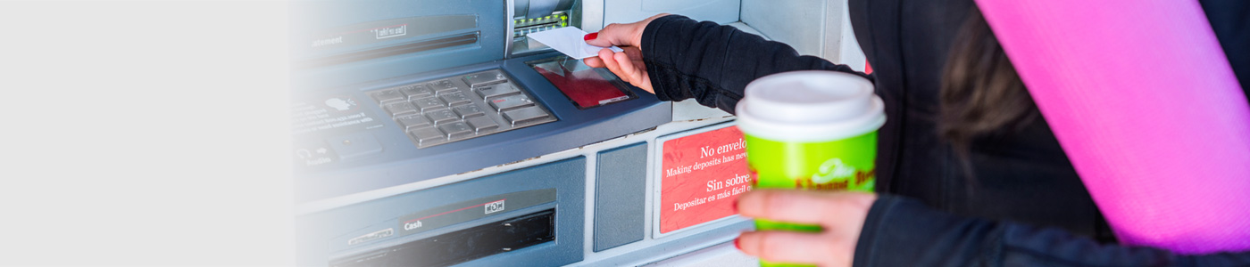 using ATM machine