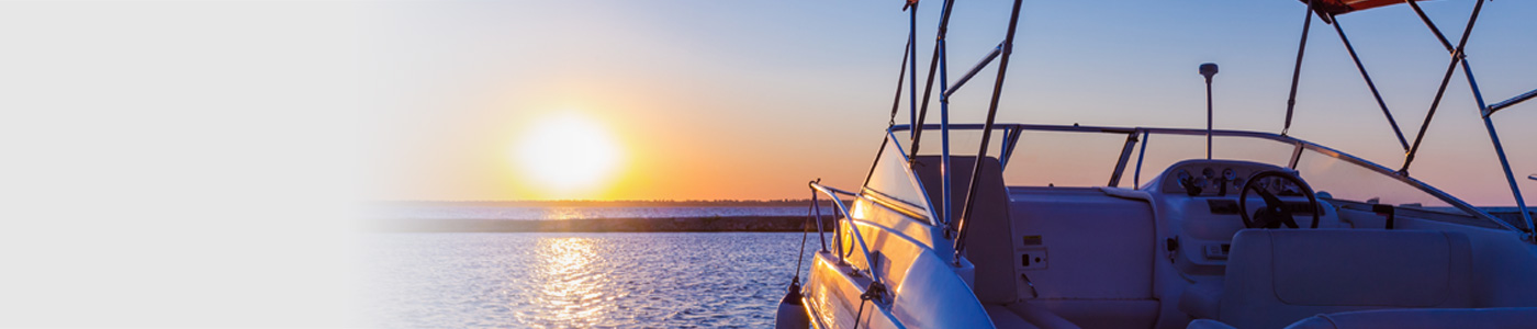 boat and sun setting